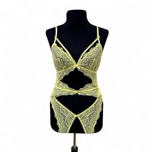 Victoria’s Secret Lace Lingerie Bodysuit in Yellow